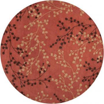 Artistic Weavers Blossoms Rust Wool 8' x 8' Area Rug