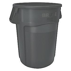 Rubbermaid BRUTE 32 gal. Round Open Top Utility Trash Can, 27-1/4"H, Black