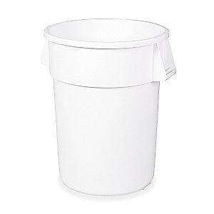 Rubbermaid BRUTE 55 gal. Round Open Top Utility Trash Can, 33"H, White