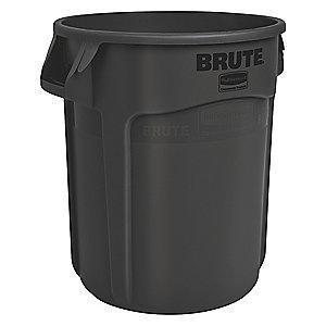 Rubbermaid BRUTE 20 gal. Round Open Top Utility Trash Can, 22-3/4"H, Black