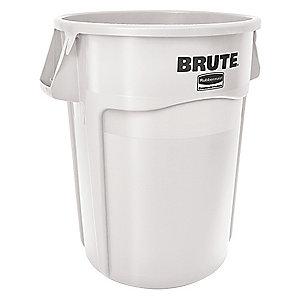 Rubbermaid BRUTE 44 gal. Round Open Top Utility Trash Can, 31-1/2"H, White
