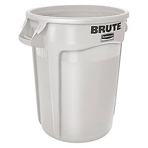Rubbermaid BRUTE 20 gal. Round Open Top Utility Trash Can, 23"H, White