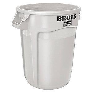 Rubbermaid BRUTE 20 gal. Round Open Top Utility Trash Can, 23"H, White