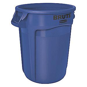 Rubbermaid BRUTE 20 gal. Round Open Top Utility Trash Can, 23"H, Blue