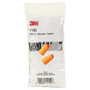 3M 29dB Disposable Tapered-Shape Ear Plugs; Uncorded, Orange, Universal