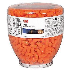 3M 29 dB Disposable Tapered-Shape Ear Plugs; Uncorded, Orange, Universal