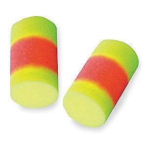 3M 33dB Disposable Cylinder-Shape Ear Plugs; Uncorded, Orange, Yellow, L