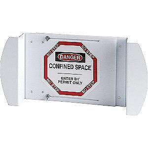 Brady Confined Space, Danger, Polyester, 21" x 30", Adhesive Surface