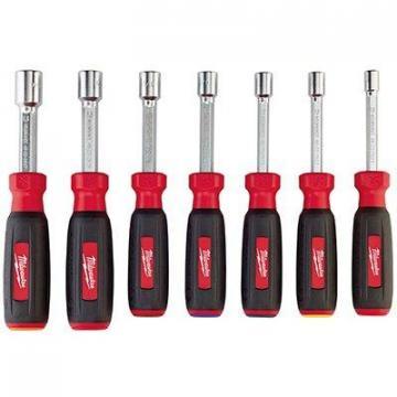 Milwaukee SAE Nut Driver Set, Hollow Core, Magnetic, 7-Pc.