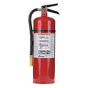 Kidde Dry Chemical Fire Extinguisher, 10 lb, 19 to 21 sec. Discharge Time
