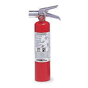 Kidde Halotron Fire Extinguisher, 2.5 lb, 9 sec. Discharge Time