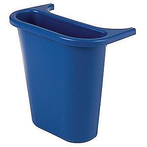 Rubbermaid 1 gal. Blue Recycling Saddle, Open Top