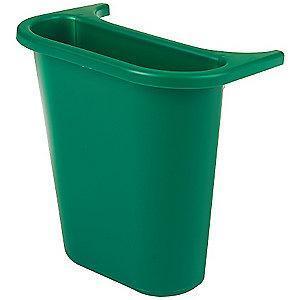 Rubbermaid 1 gal. Green Recycling Saddle, Open Top
