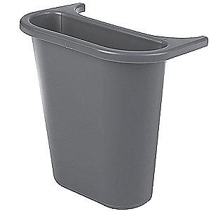 Rubbermaid 1 gal. Gray Recycling Saddle, Open Top