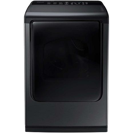 Samsung 7.4 cu. ft. Top-Load Electric Dryer, Black Stainless Steel