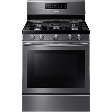 Samsung 5.8 Cu. Ft. Freestanding Gas Range with Convection, Black Stainless