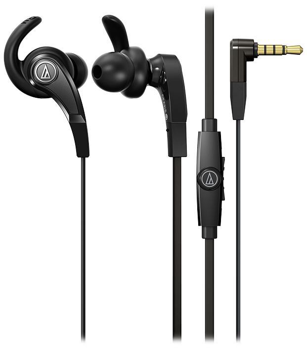 Audio-Technica SonicFuel In-Ear Headphones with Inline Mic & Control - Black