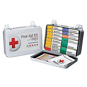 American First Aid Kit, Metal Case, Workplace, 25 People Served