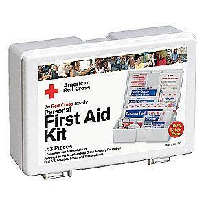 American First Aid Kit, Plastic Case, General Use, 10 People Served
