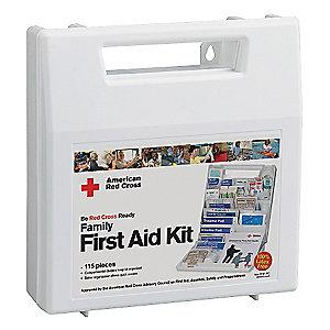 American First Aid Kit, Plastic Case, Family, 10 People Served