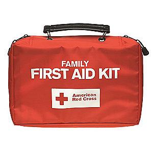 American First Aid Kit, Nylon Case, Family, 10 People Served