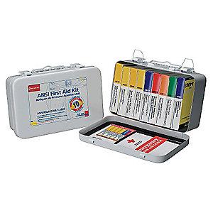 First Aid Only First Aid Kit, Metal Case, General Use, 10 People Served