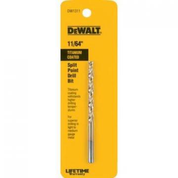 DeWalt 11/64" Titanium-Coated Drill Bit