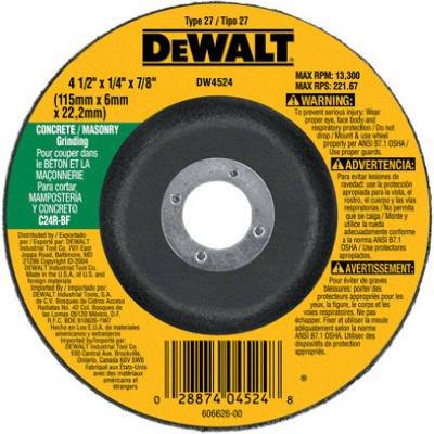 DeWalt 4.5 x .25" Fast Masonry-Cutting Wheel