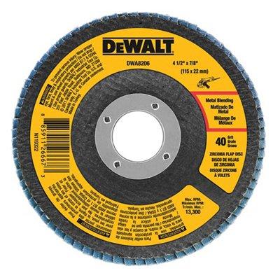 DeWalt Zirconia T29 Flap Disc, 80-Grit, 4.5 x 7/8"