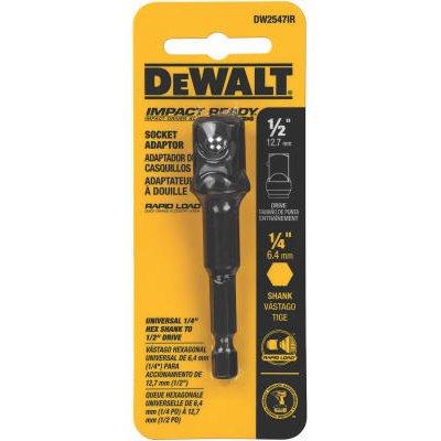 DeWalt 1/4" Hex Shank To 1/2" Socket Adapter