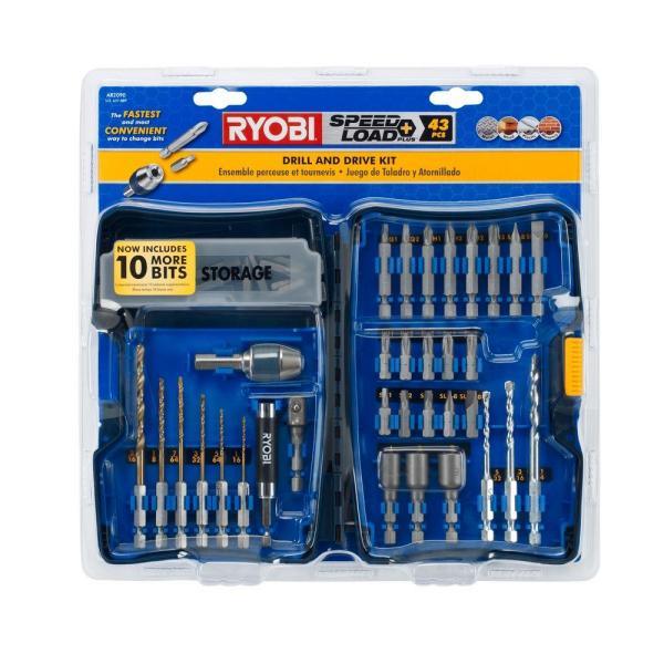 Ryobi SpeedLoad Plus Drill and Drive Kit (43-Piece)