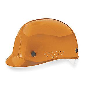 MSA Orange Polyethylene Bump Cap, Perforated Sides, Fits Hat Size: 6-1/2 to 8