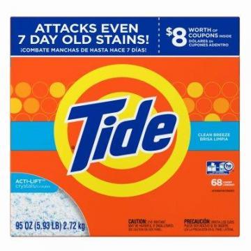 Tide Laundry Detergent Powder, Regular Scent,  68 Loads, 95oz