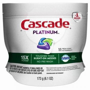 Cascade Platinum Dishwasher Action Pacs, Fresh Scent, 11-Ct.