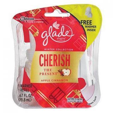 SC Johnson Glade Holiday Plug-In With Free Warmer, Apple Cinnamon  Scent