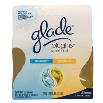 SC Johnson Glade Clean Linen/Sunny Days PlugIns Scented Oil Refill