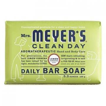 SC Johnson Mrs. Meyer's Clean Day Hand & Bath Soap, Lemon Verbena, 5.3-oz. Bar
