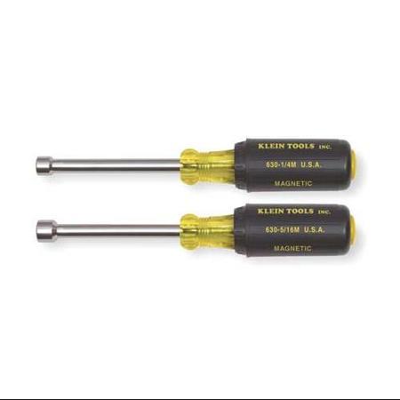 Klein Tools 2 Piece Magnetic Tip Nut Driver Set - 3 Inch Hollow Shanks