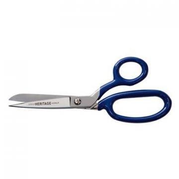 Klein Tools Scissors, Bent, Soft-Touch/Chrome, 7-In.