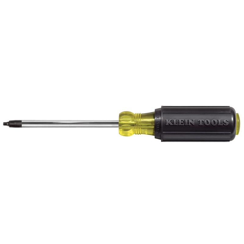 Klein Tools Cushion-Grip No.2 Square-Recess Tip Screwdriver with Round-Shank