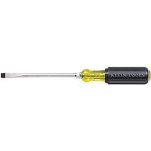 Klein Tools Steel Screwdriver with 8" Shank and 3/8" Keystone Slotted Tip