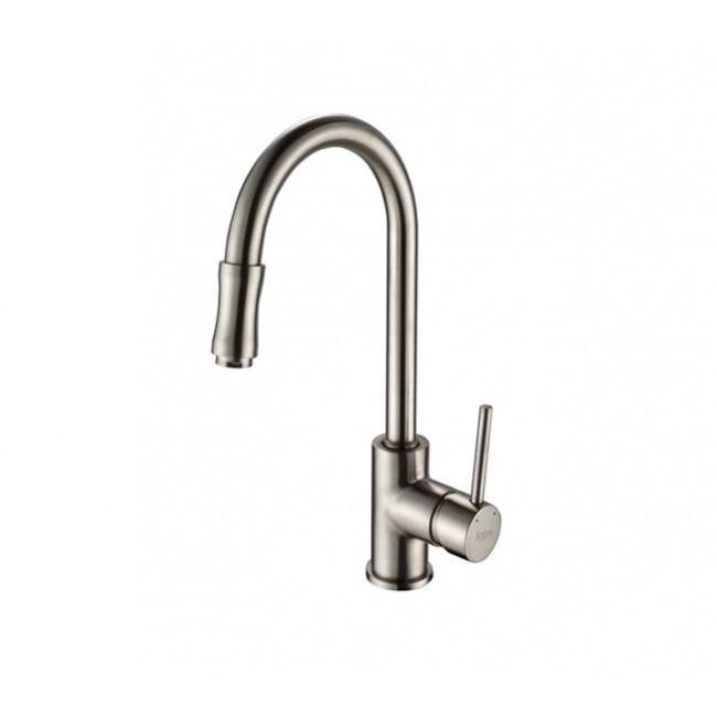 Kraus Single Lever Pull Out Kitchen Faucet Satin Nickel