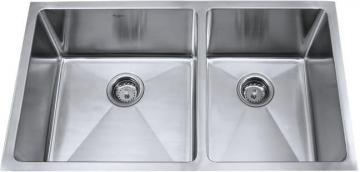 Kraus 33" Undermount 60/40 Double Bowl 16 gauge Stainless Steel Kitchen Sink