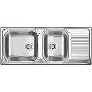 Blanco 1 1/2 Bowl Drop-In Right-Hand Drainboard Stainless Steel Kitchen Sink