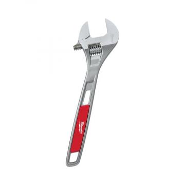 Milwaukee 15" Adjustable Wrench, Ergonomic Handle, 1-3/4" Jaw Capacity, Steel