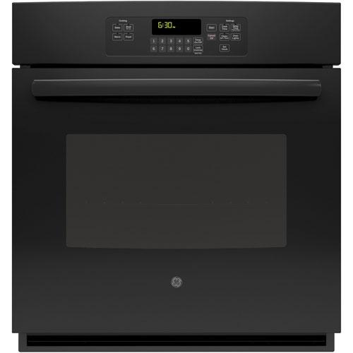 GE 4.3 cu. ft. 27" Electric Self-Cleaning Single Wall Oven in Black