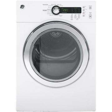GE 4.0 cu. ft. Electric Dryer with Stainless Steel Drum in White