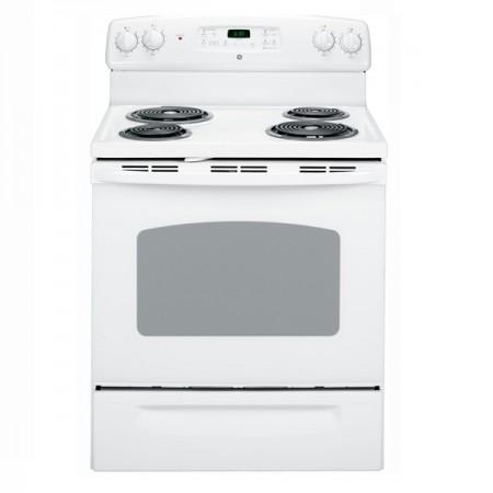 GE 5.0 cu. ft. Electric Free-Standing Self-Cleaning Range in White