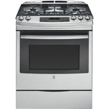 GE 5.3 cu. ft. 30" Slide-In Self-Cleaning Gas Convection Range in Stainless Steel