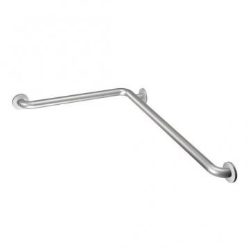 Moen 16" x 32" L-Shaped Grab Bar in Stainless Steel Peened with SecureMount Anchors